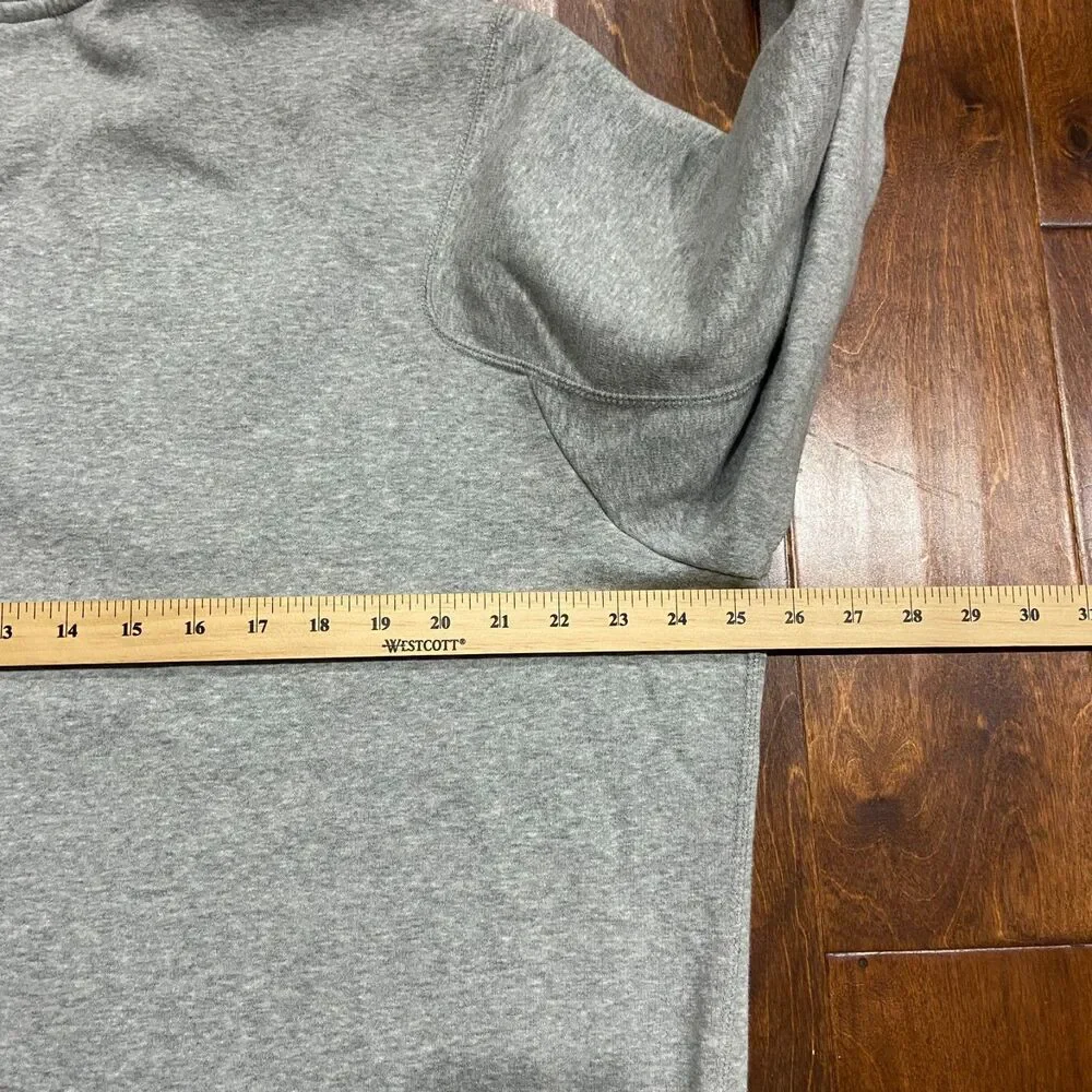 Jordan Block Fleece Crewneck Sweatshirt Gray Multi Cotton Blend Men's Size XXL